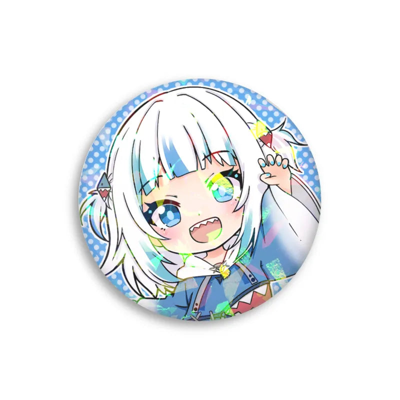 x1 Gawr Gura - Holographic Badge [MANU DISPATCH]