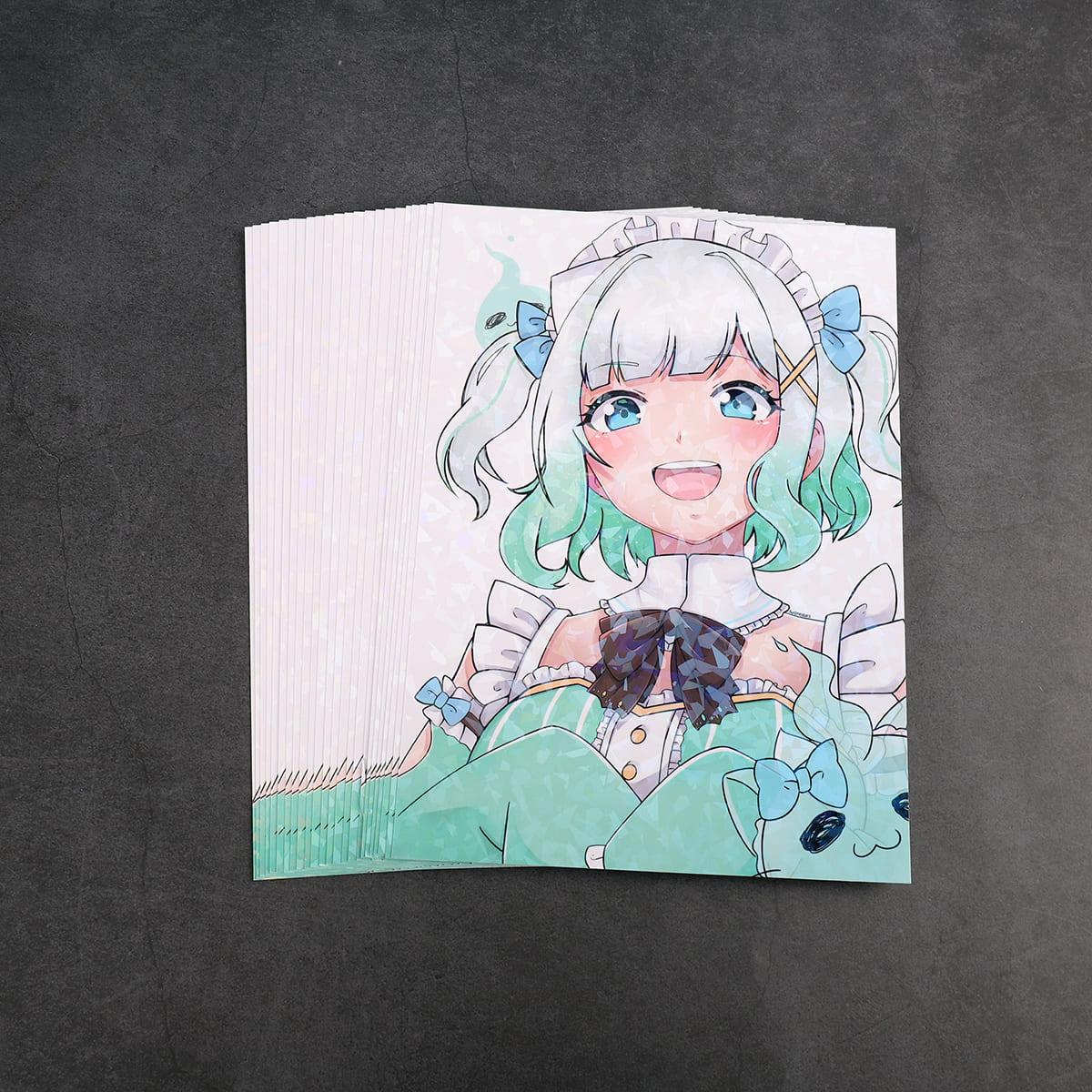 Maid Mint A5 Holographic Print