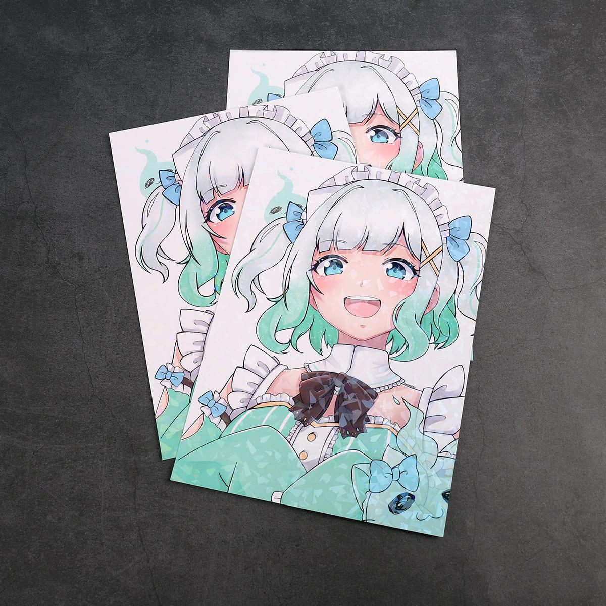 Maid Mint A5 Holographic Print