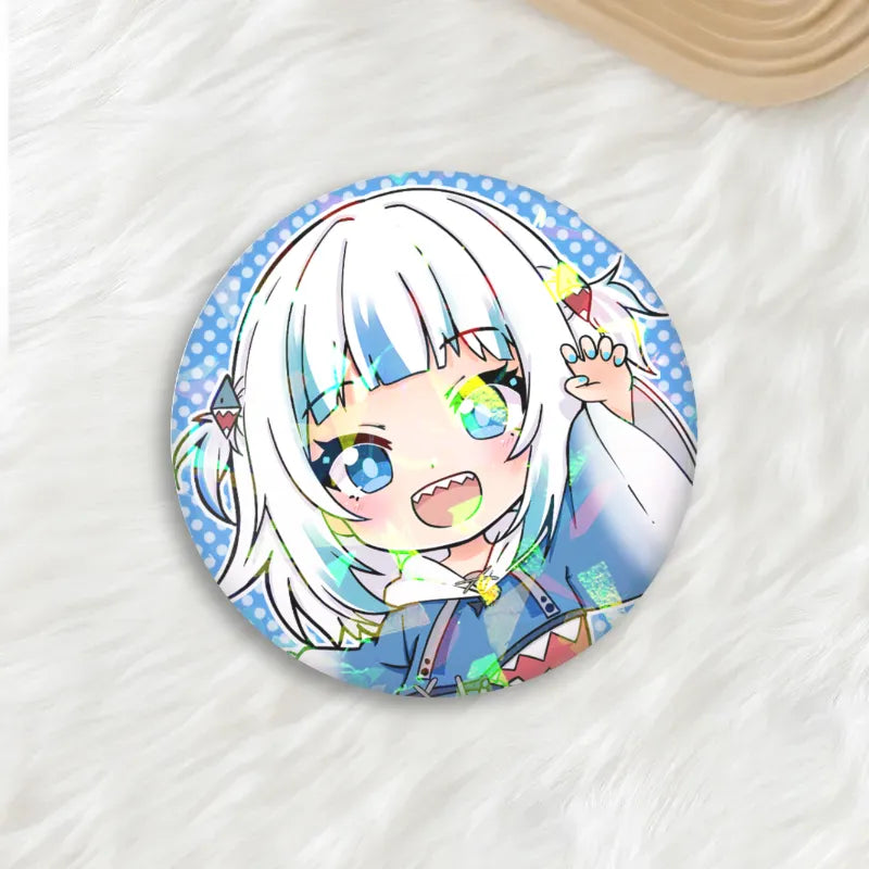 x1 Gawr Gura - Holographic Badge [MANU DISPATCH]