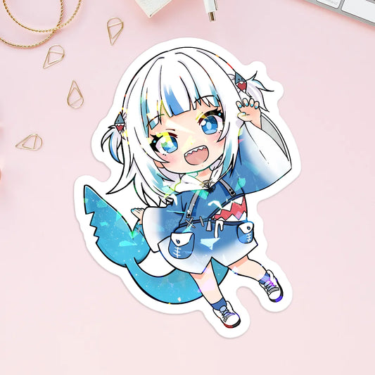 5x Gawr Gura Holographic Stickers [MANU DISPATCH]